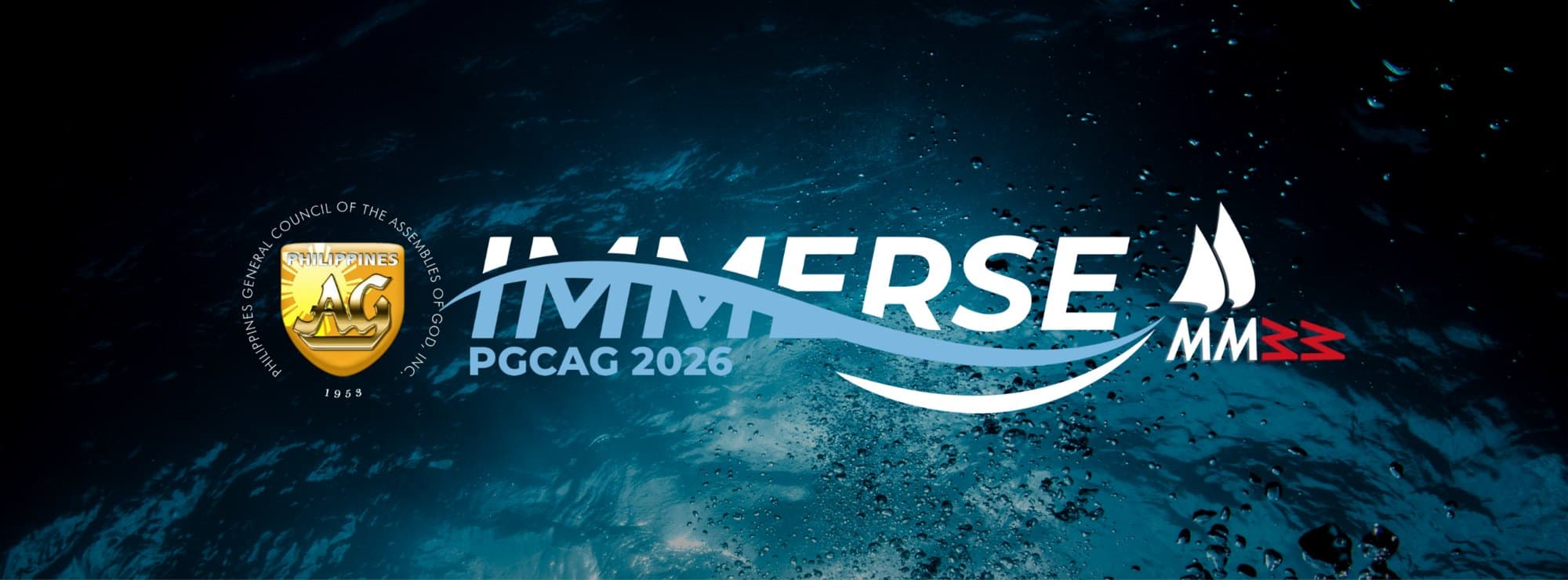 IMMERSE PGCAG 2026, with the PGCAG seal and the MM33 mark